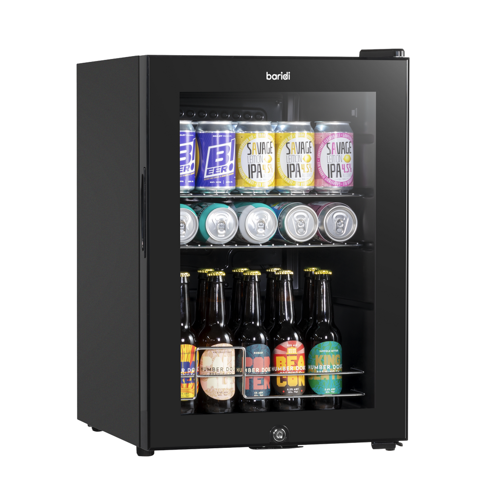 Baridi Beer & Drinks Fridge, 60L Capacity, Black (DH62)