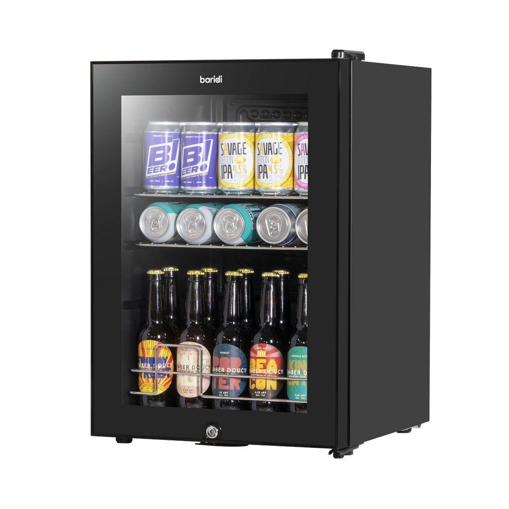 Baridi Beer & Drinks Fridge, 60L Capacity, Black (DH62)