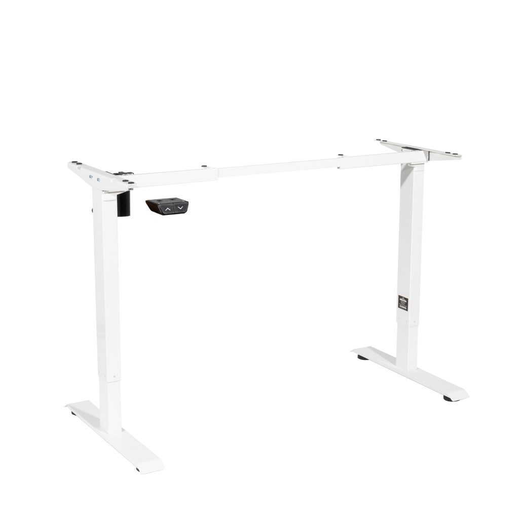 Dellonda Single Motor Adjustable Desk Frame with Controls, White (DH64)