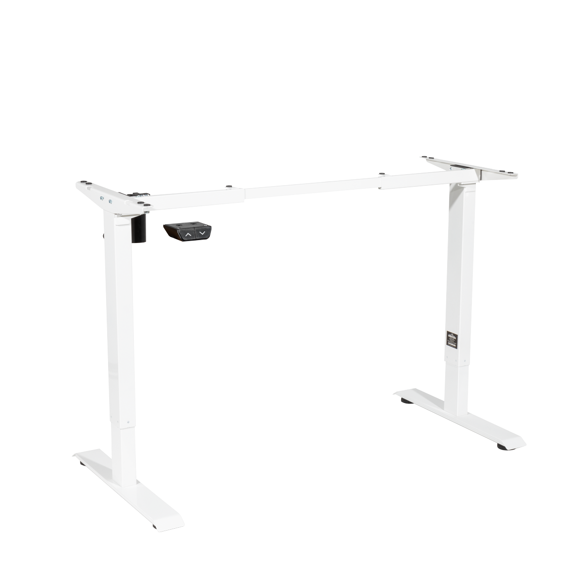 Dellonda Single Motor Adjustable Desk Frame with Controls, White (DH64)