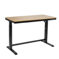 Dellonda Single Motor Adjustable Sit & Stand Desk, 120 x 60cm, Oak Desktop (DH65)