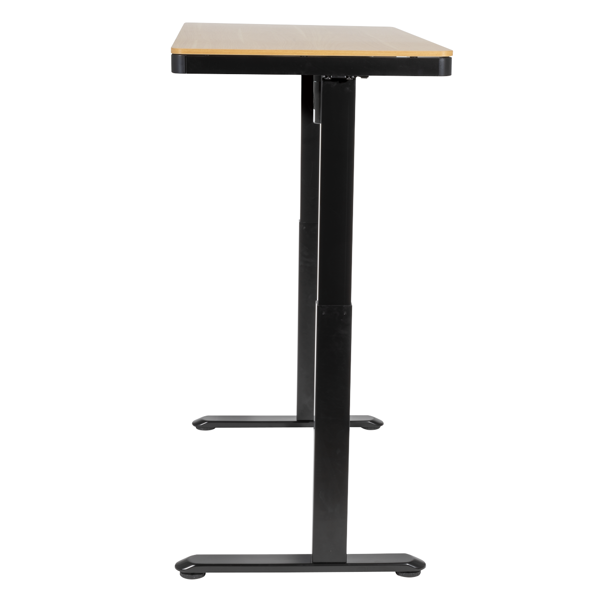 Dellonda Single Motor Adjustable Sit & Stand Desk, 120 x 60cm, Oak Desktop (DH65)