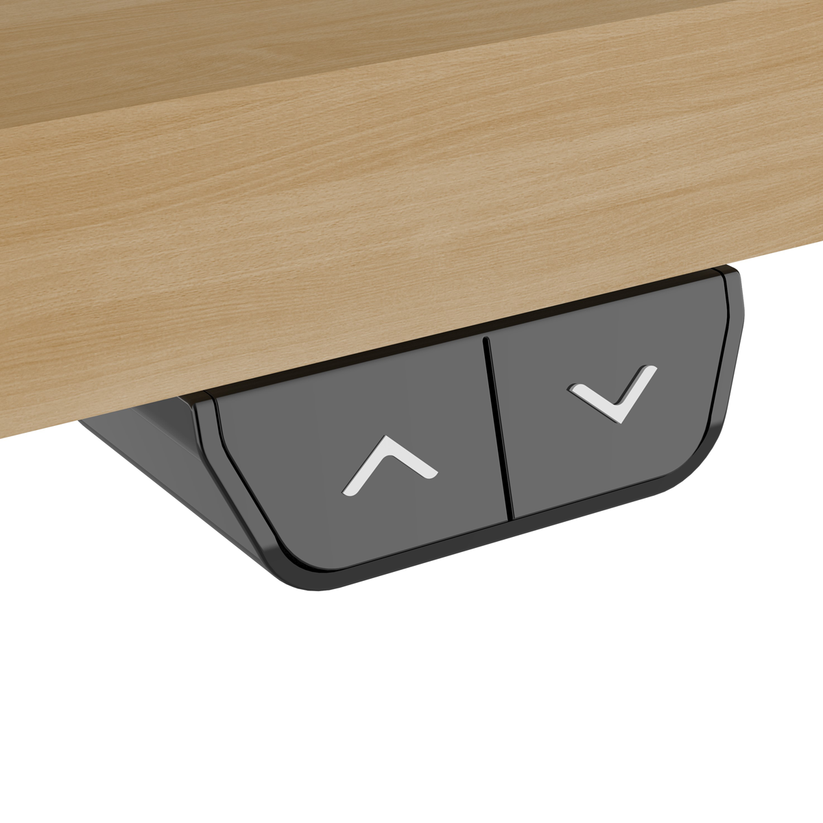 Dellonda Single Motor Height-Adjustable Desk, 120 x 60cm, Oak Desktop (DH66)