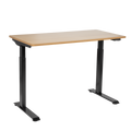 Dellonda Single Motor Height-Adjustable Desk, 120 x 60cm, Oak Desktop (DH66)