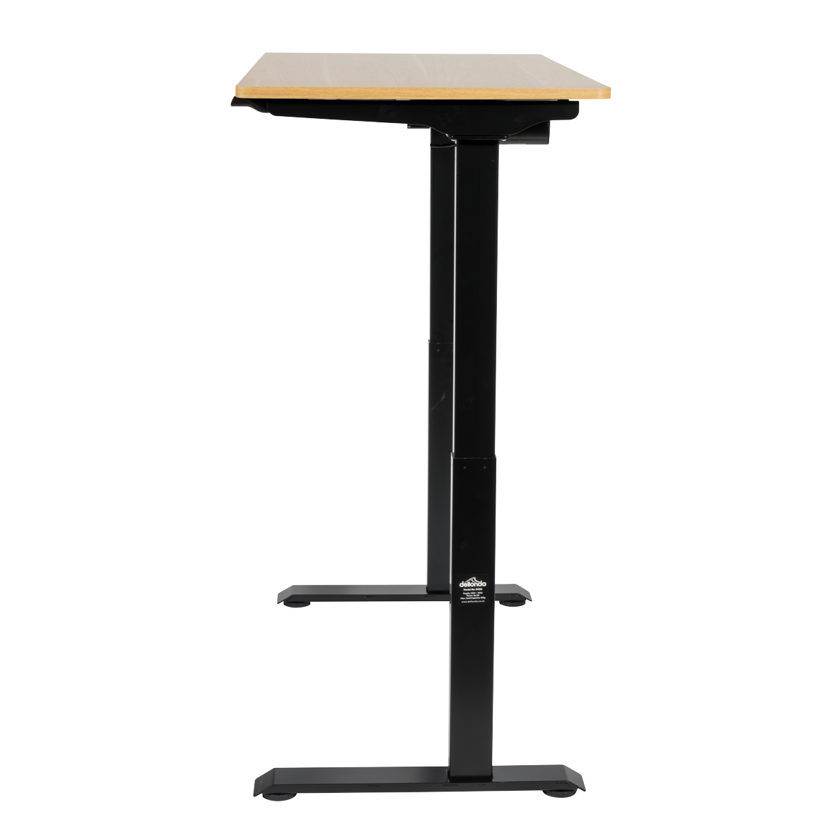 Dellonda Single Motor Height-Adjustable Desk, 120 x 60cm, Oak Desktop (DH66)