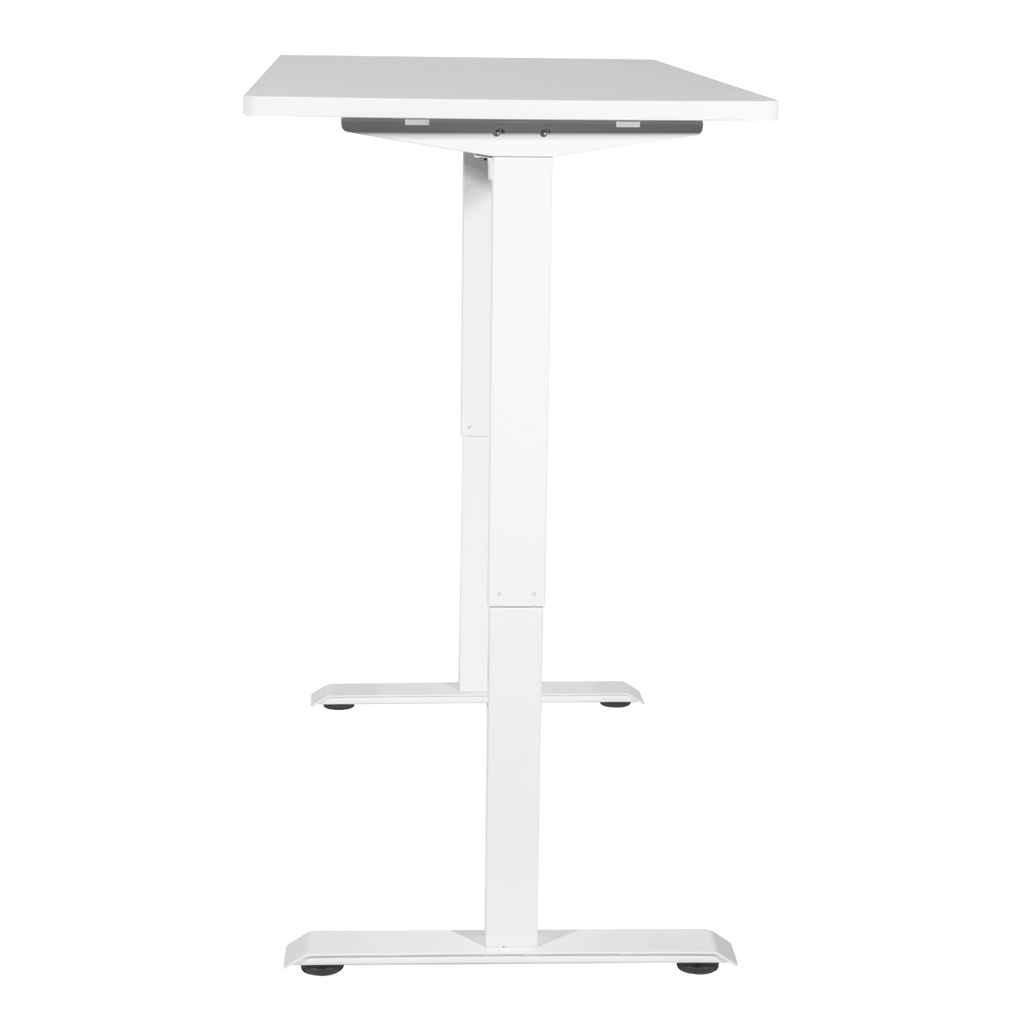 Dellonda Single Motor Height-Adjustable Desk, 140 x 70cm, White Desktop (DH67)
