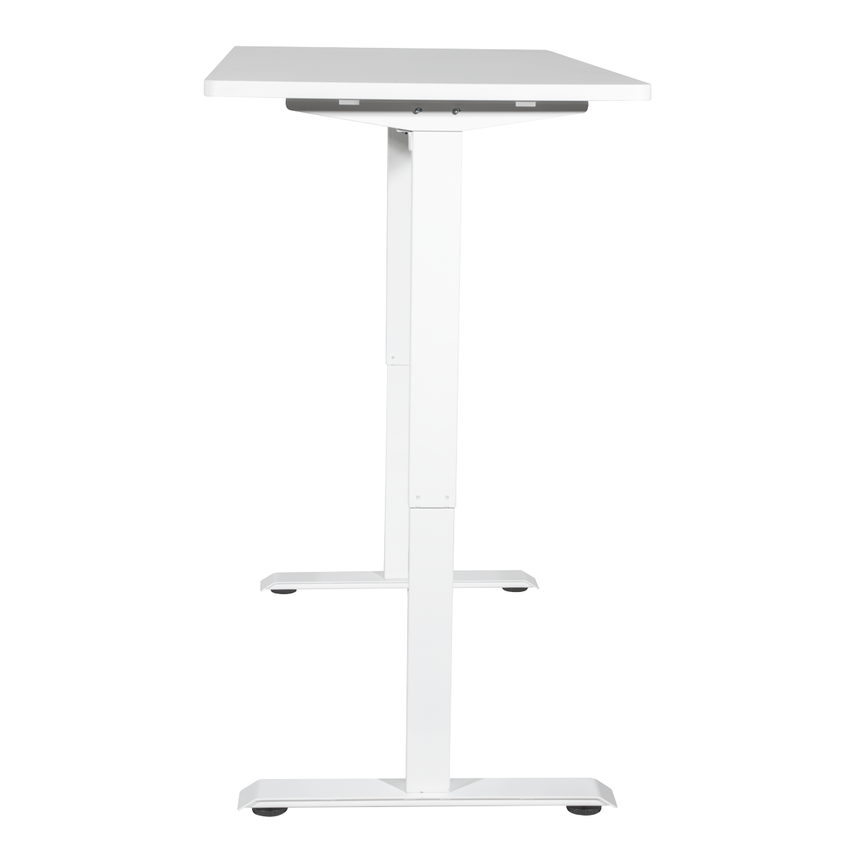 Dellonda Single Motor Height-Adjustable Desk, 140 x 70cm, White Desktop (DH67)