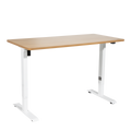 Dellonda Single Motor Height-Adjustable Desk, 140 x 70cm, Oak Desktop (DH68)