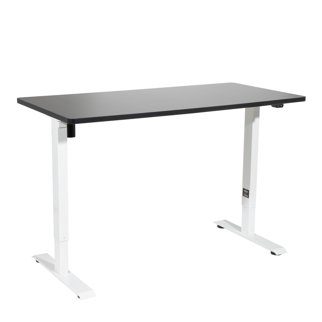 Dellonda Single Motor Height-Adjustable Desk, 140 x 70cm, Black Desktop (DH69)
