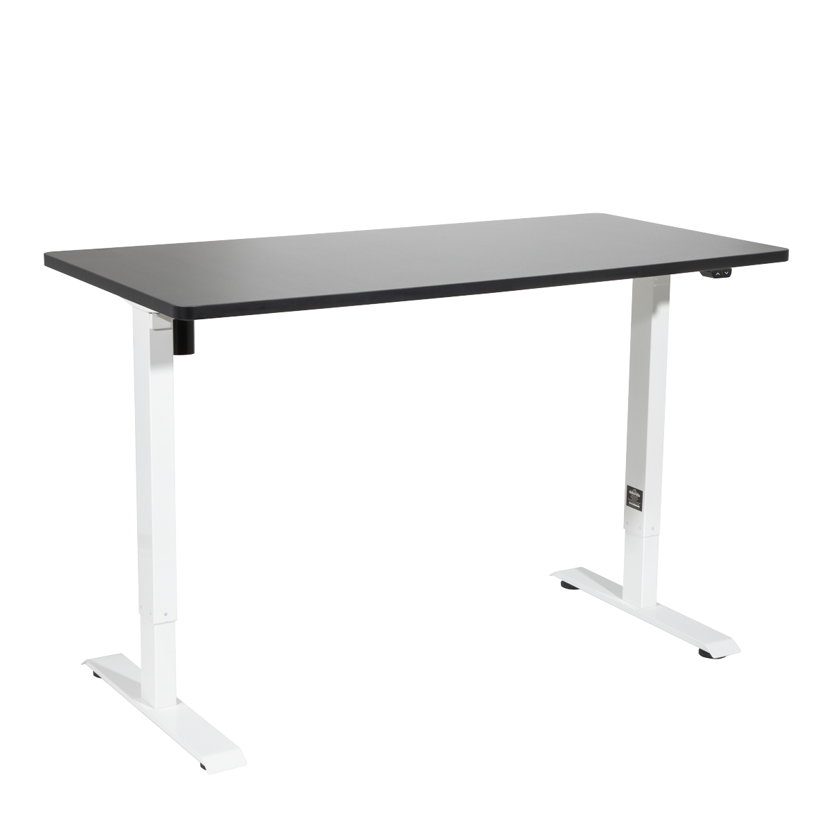 Dellonda Single Motor Height-Adjustable Desk, 140 x 70cm, Black Desktop (DH69)