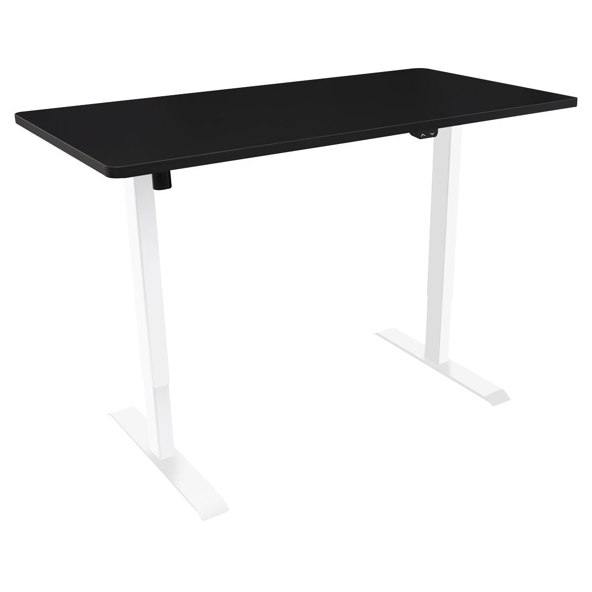 Dellonda Single Motor Height-Adjustable Desk, 140 x 70cm, Black Desktop (DH69)