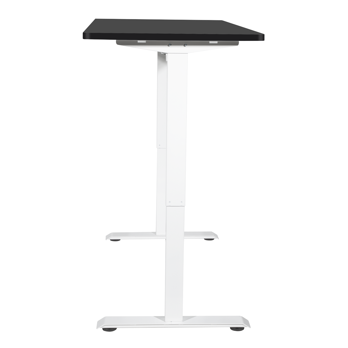 Dellonda Single Motor Height-Adjustable Desk, 140 x 70cm, Black Desktop (DH69)