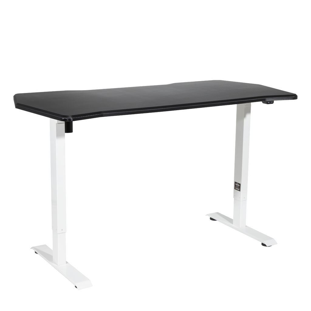 Dellonda Single Motor Height-Adjustable Desk, 140 x 70cm, Carbon Desktop (DH70)