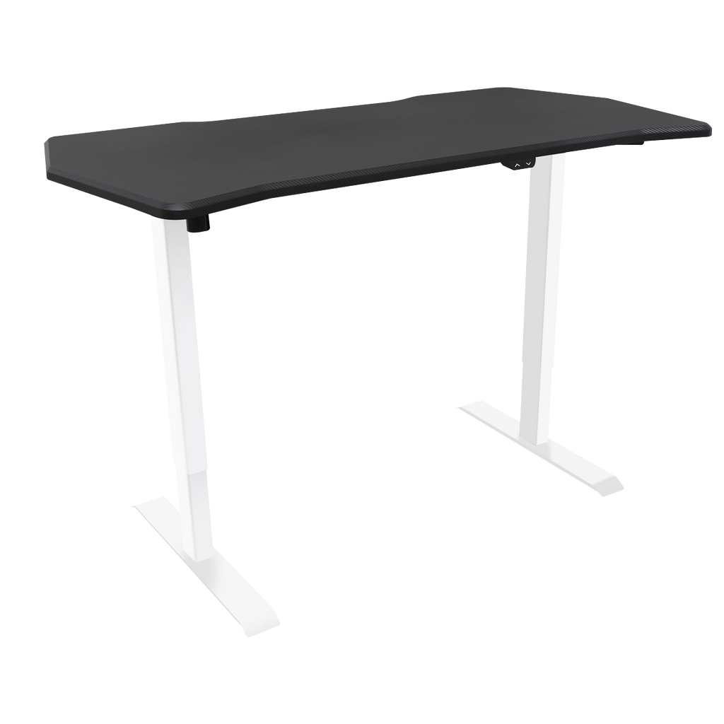Dellonda Single Motor Height-Adjustable Desk, 140 x 70cm, Carbon Desktop (DH70)