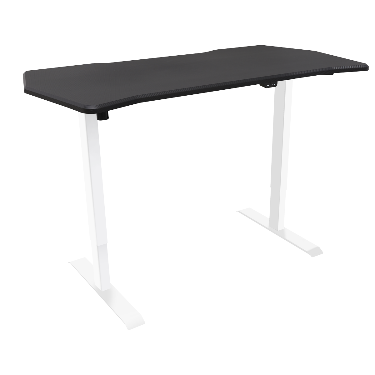 Dellonda Single Motor Height-Adjustable Desk, 140 x 70cm, Carbon Desktop (DH70)