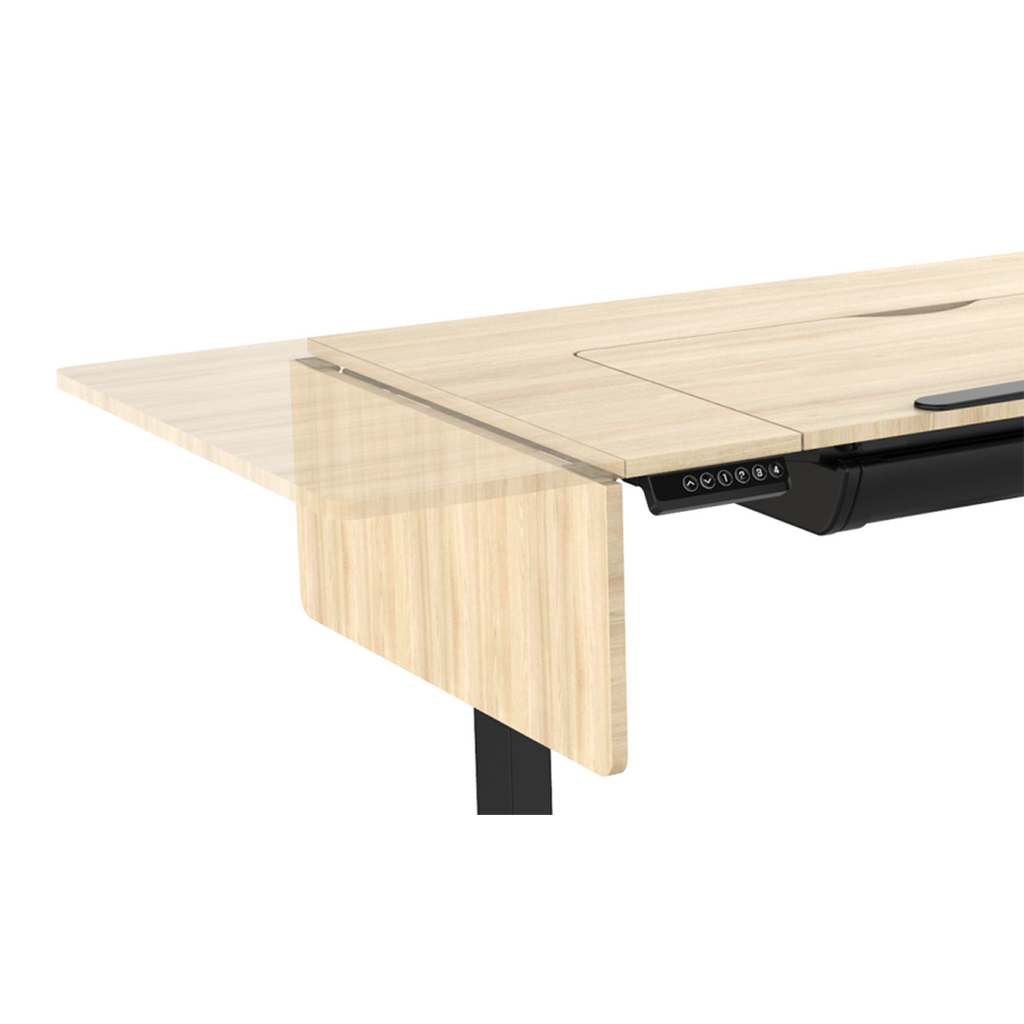 Dellonda Single Motor Ultra-Quiet Electric Adjustable Drawing Table with 40° Tilt, Drawer & Side Table