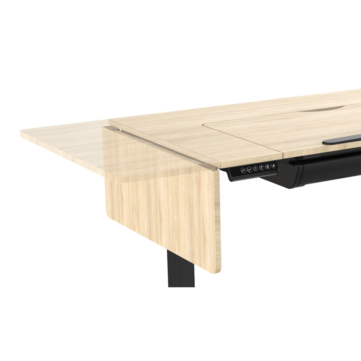 Dellonda Single Motor Ultra-Quiet Electric Adjustable Drawing Table with 40° Tilt, Drawer & Side Table