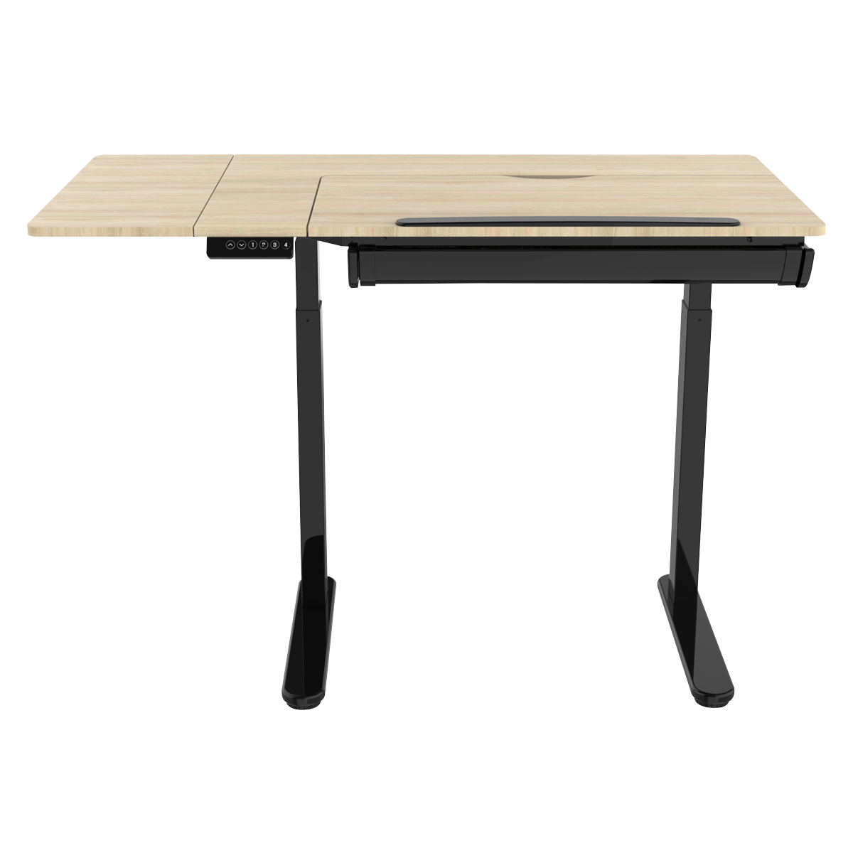 Dellonda Single Motor Ultra-Quiet Electric Adjustable Drawing Table with 40° Tilt, Drawer & Side Table