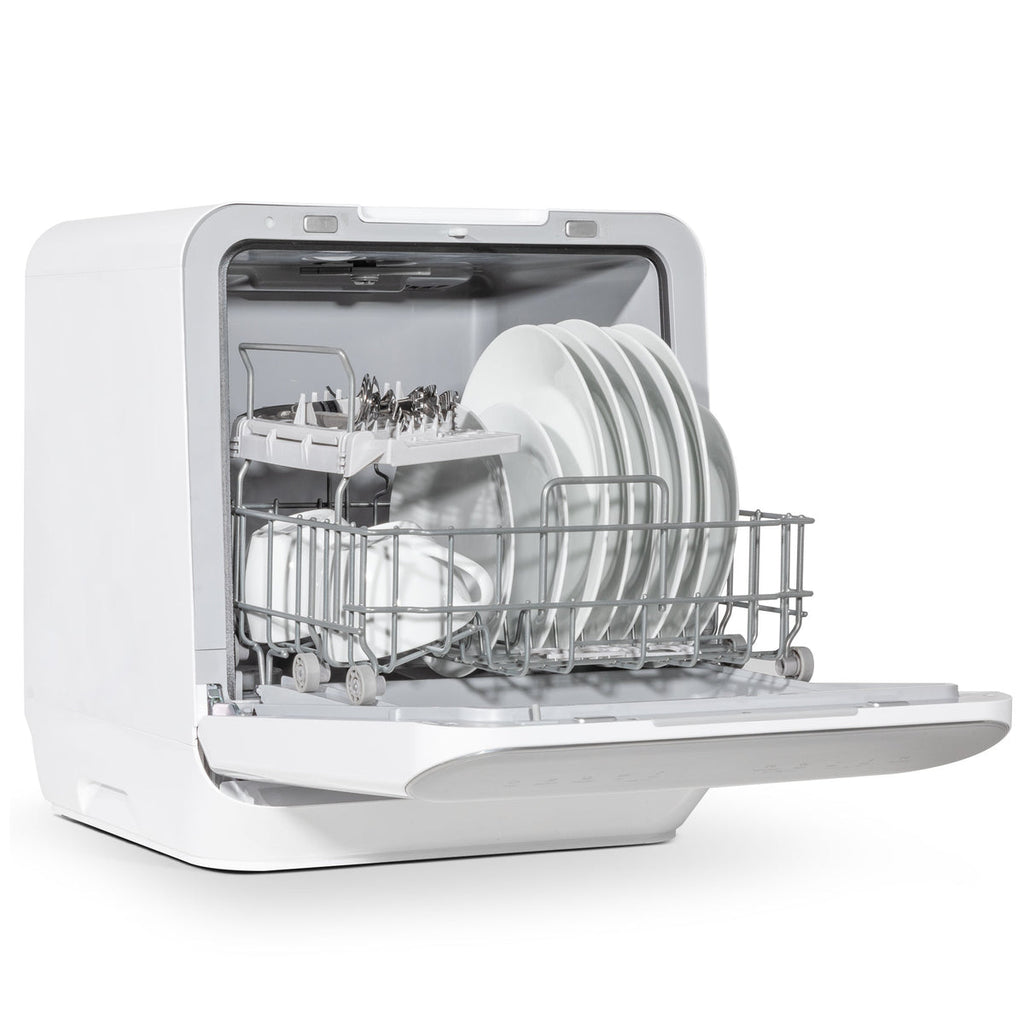 Baridi Mini Tabletop Dishwasher, 3 Place Settings, 6L Capacity, White (DH72)