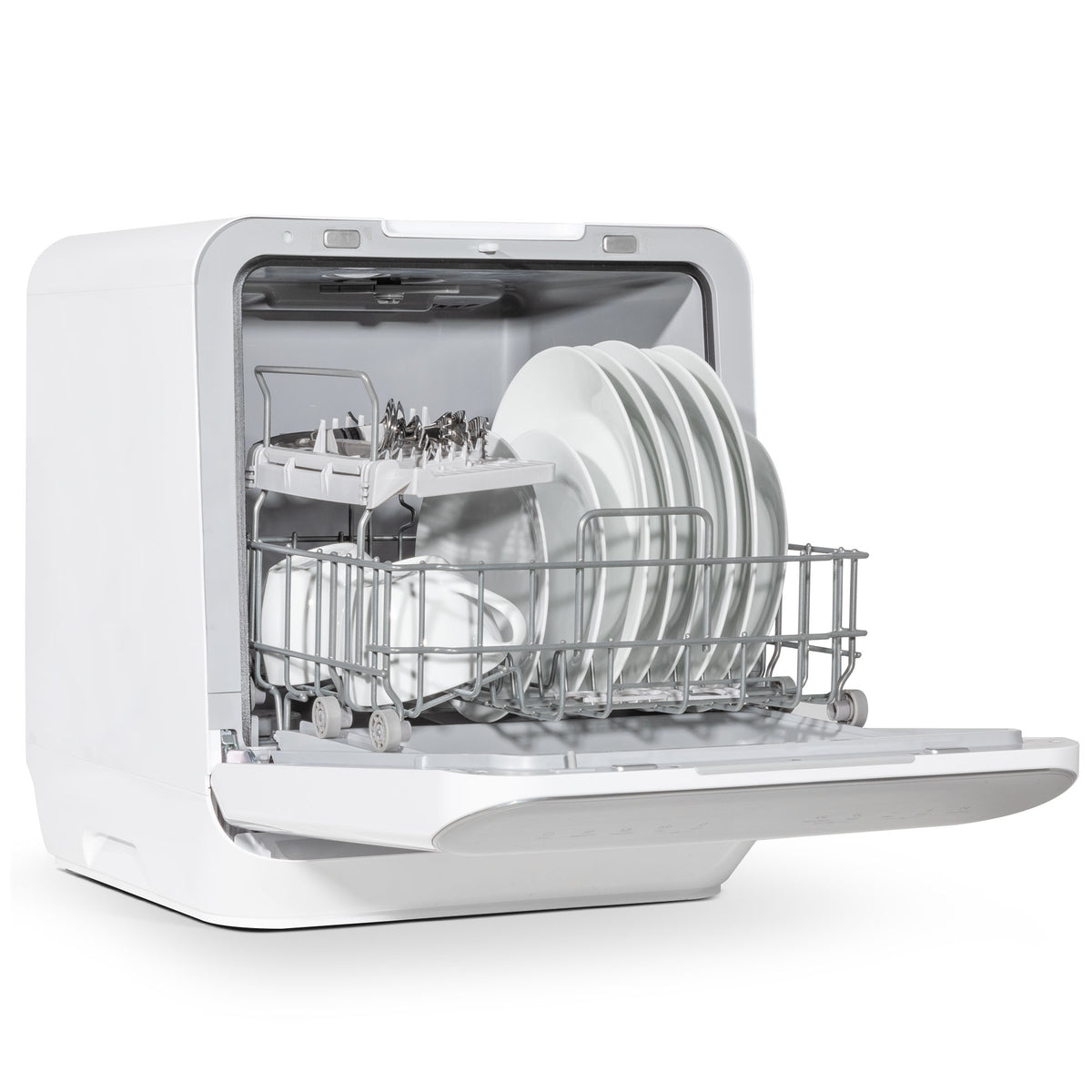 Baridi Mini Tabletop Dishwasher, 3 Place Settings, 6L Capacity, White (DH72)