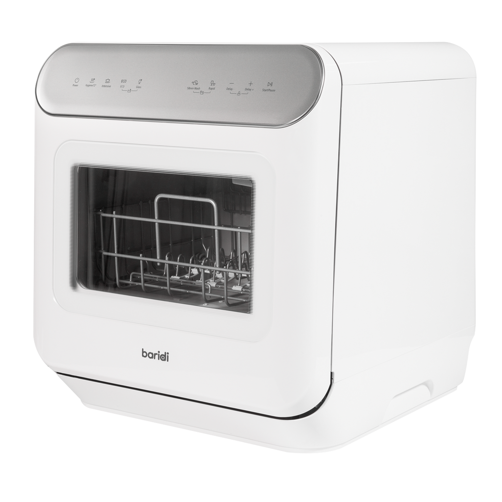 Baridi Mini Tabletop Dishwasher, 3 Place Settings, 6L Capacity, White (DH72)