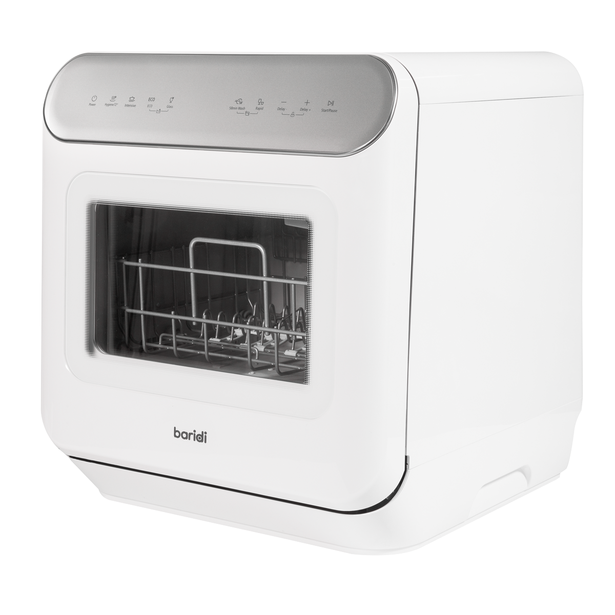 Baridi Mini Tabletop Dishwasher, 3 Place Settings, 6L Capacity, White (DH72)