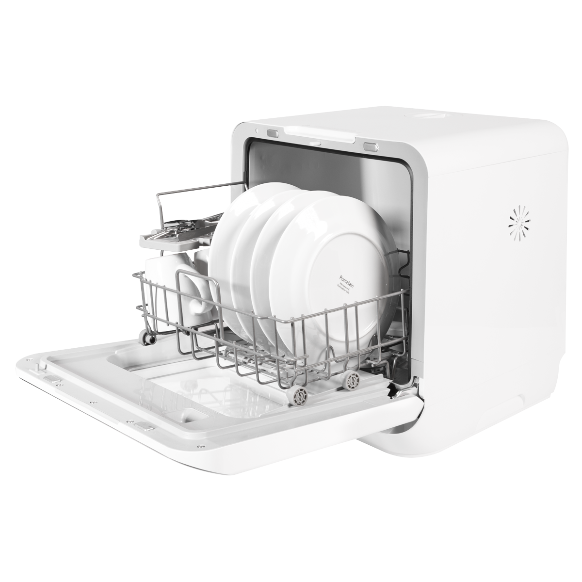 Baridi Mini Tabletop Dishwasher, 3 Place Settings, 6L Capacity, White (DH72)
