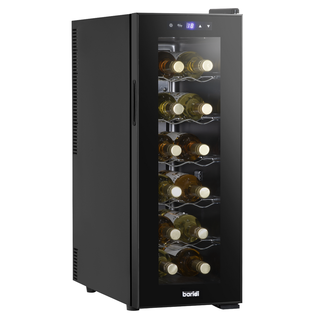 Baridi Wine Cooler Fridge, 12 Bottle, Black (DH73) (Factory Refurbished A)