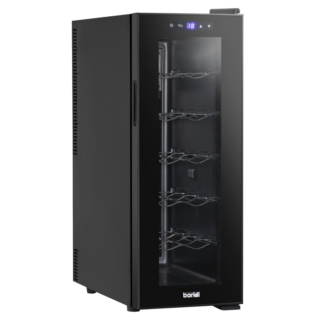 Baridi Wine Cooler Fridge, 12 Bottle, Black (DH73) (Factory Refurbished A)