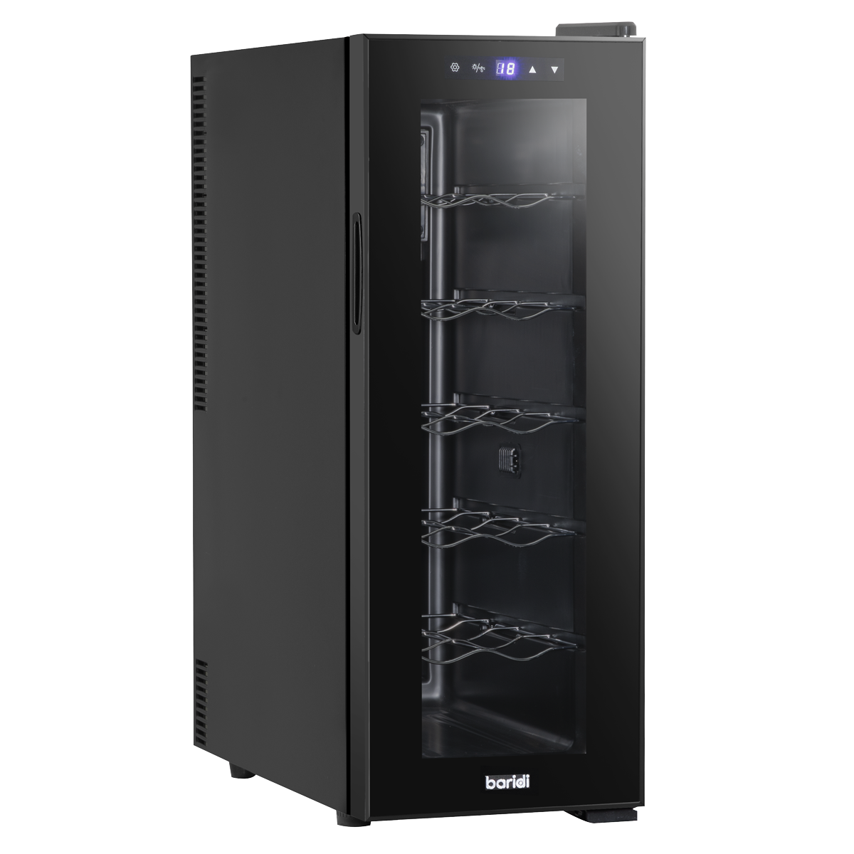 Baridi Wine Cooler Fridge, 12 Bottle, Black (DH73) (Factory Refurbished A)