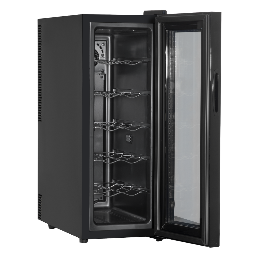 Baridi Wine Cooler Fridge, 12 Bottle, Black (DH73) (Factory Refurbished A)
