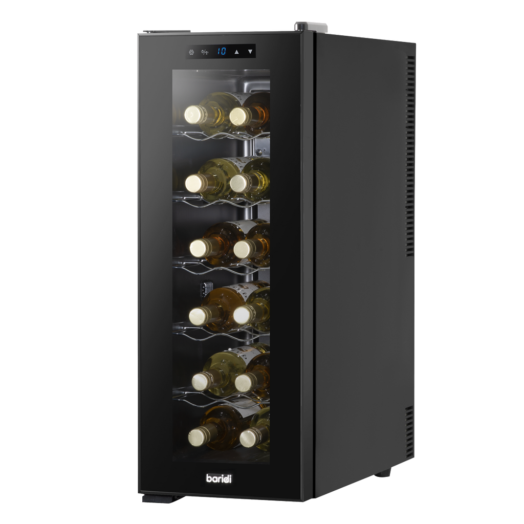 Baridi Wine Cooler Fridge, 12 Bottle, Black (DH73) (Factory Refurbished A)