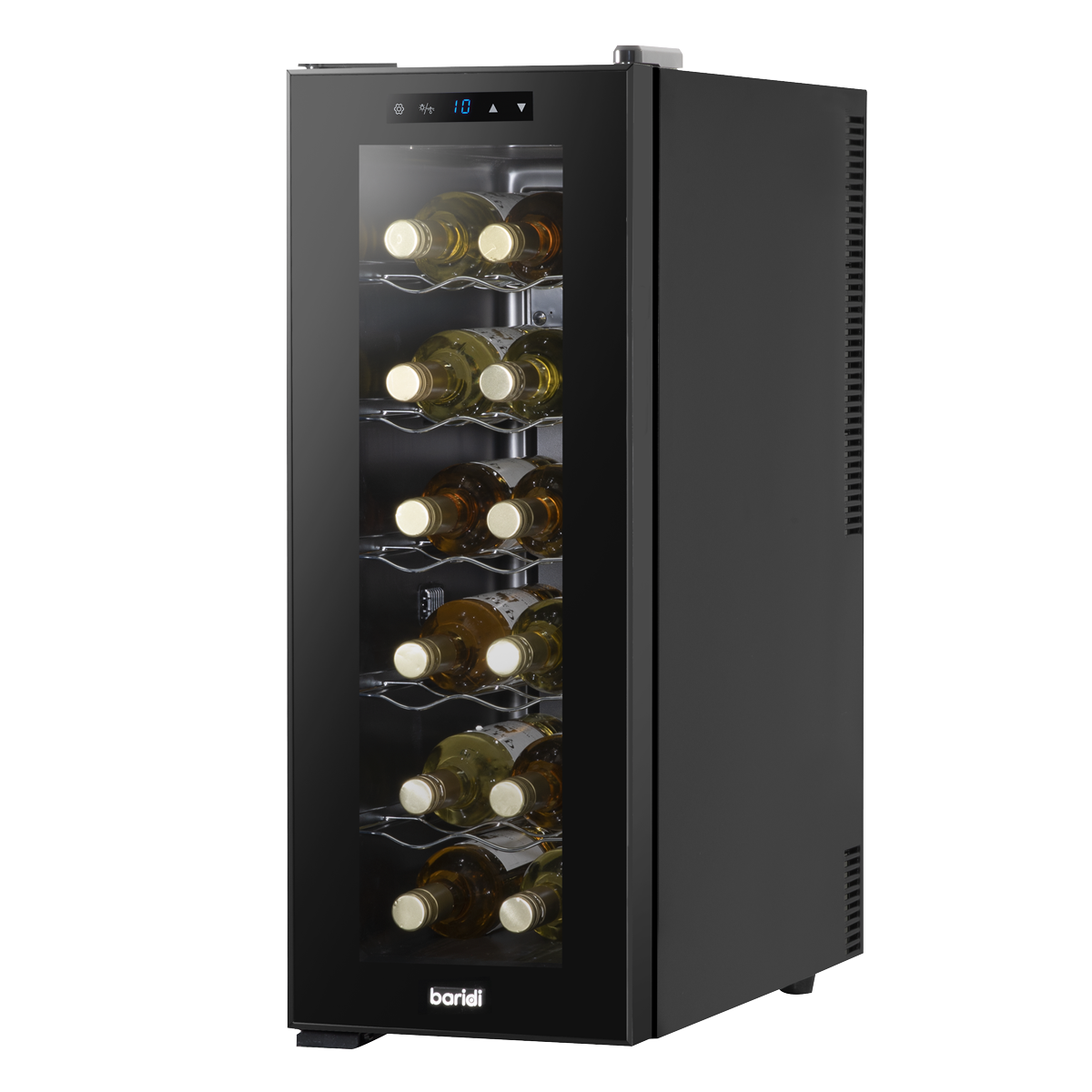 Baridi Wine Cooler Fridge, 12 Bottle, Black (DH73)