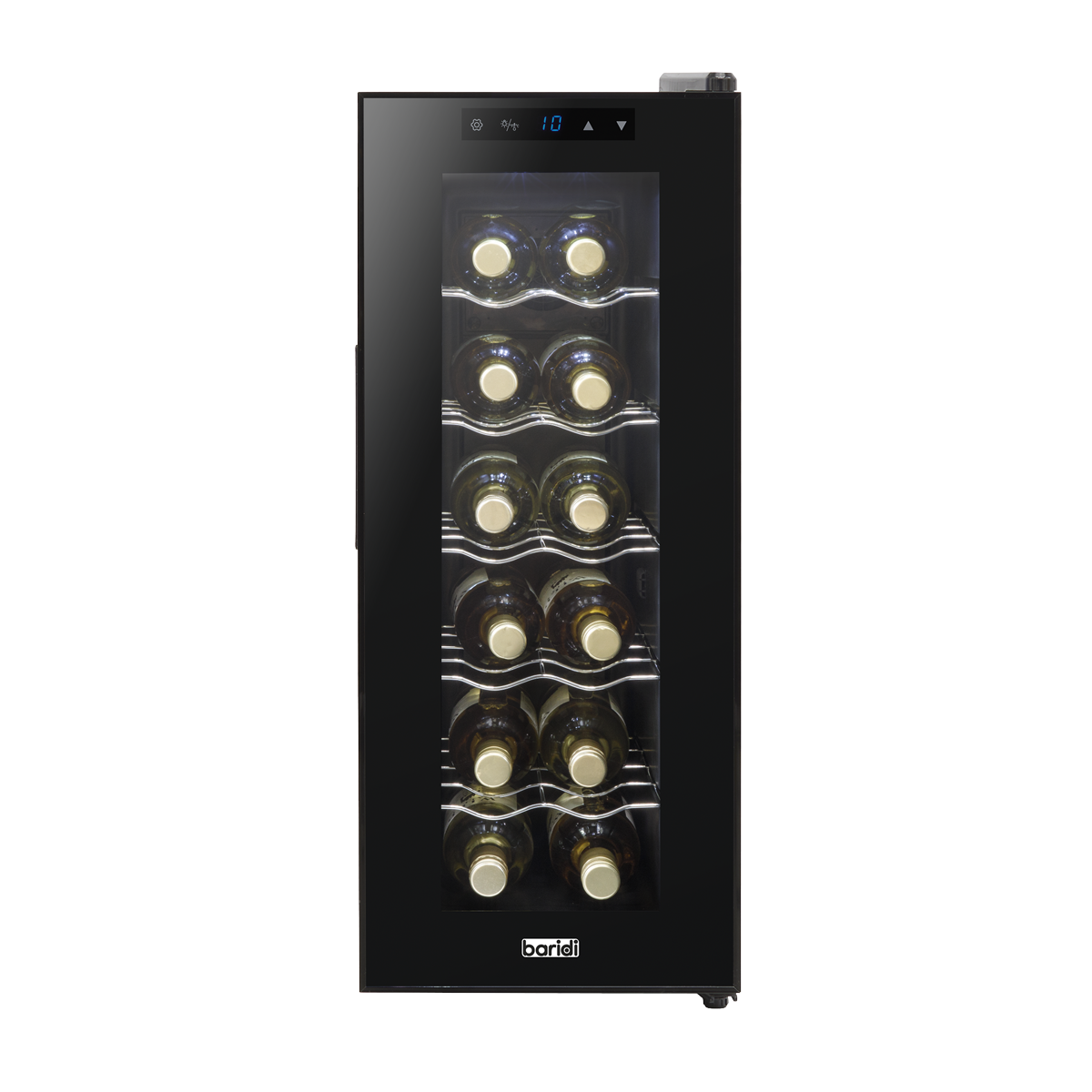Baridi Wine Cooler Fridge, 12 Bottle, Black (DH73)