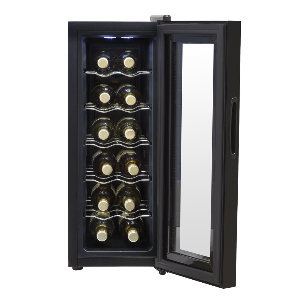 Baridi Wine Cooler Fridge, 12 Bottle, Black (DH73) (Factory Refurbished A)