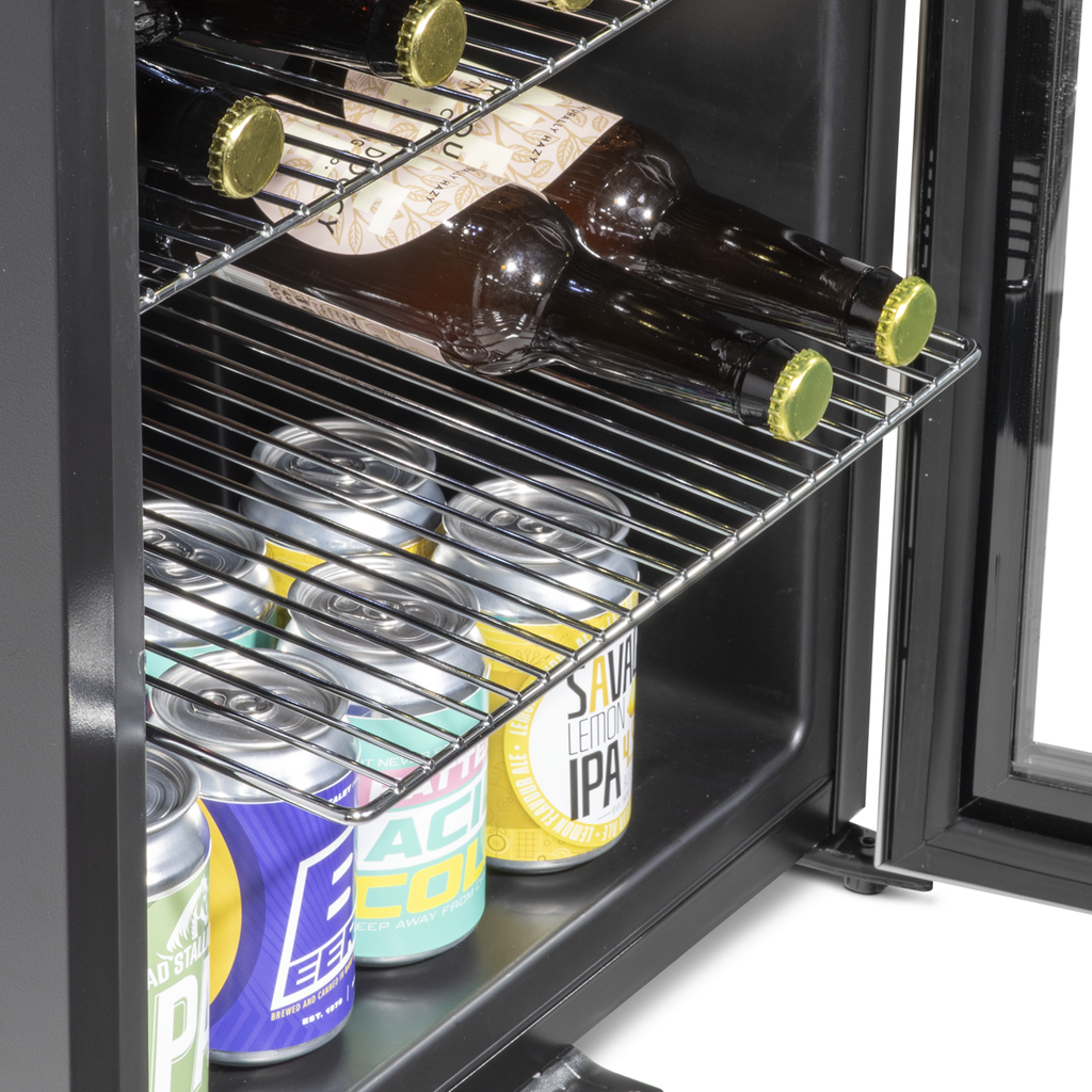 Baridi Beer & Drinks Mini Fridge, 50L Capacity, Stainless Steel (DH75) (Factory Refurbished A)
