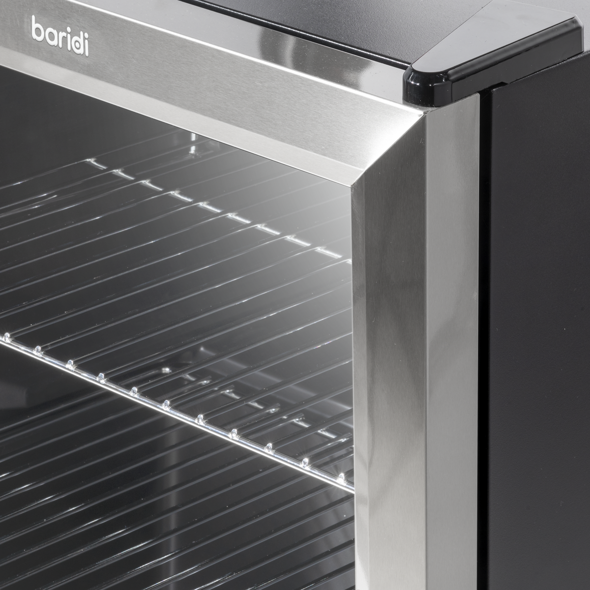Baridi Beer & Drinks Mini Fridge, 50L Capacity, Stainless Steel (DH75) (Factory Refurbished A)