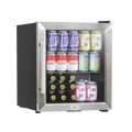 Baridi Beer & Drinks Mini Fridge, 50L Capacity, Stainless Steel (DH75) (Factory Refurbished A)