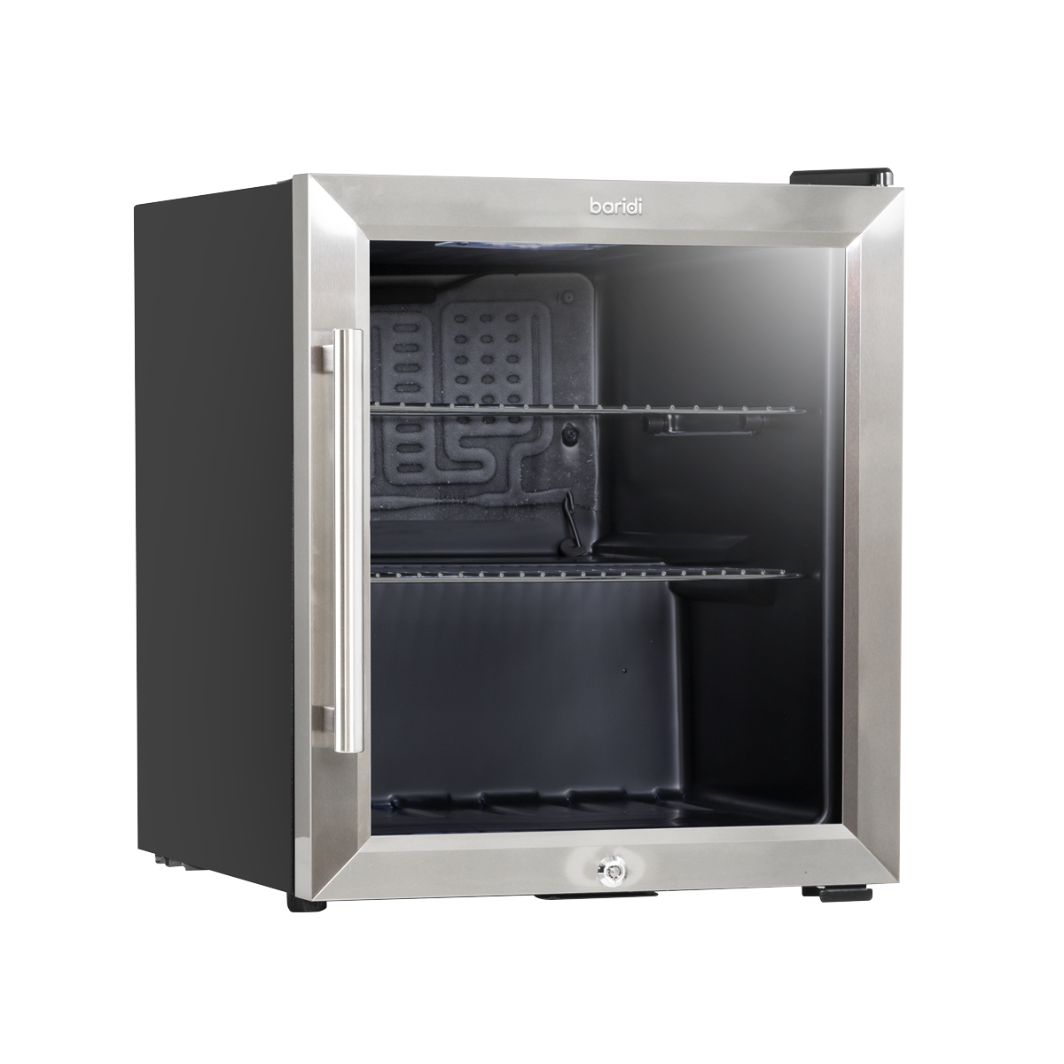 Baridi Beer & Drinks Mini Fridge, 50L Capacity, Stainless Steel (DH75) (Factory Refurbished A)