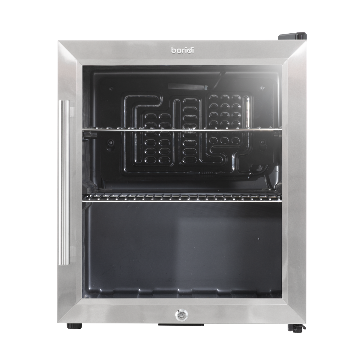 Baridi Beer & Drinks Mini Fridge, 50L Capacity, Stainless Steel (DH75) (Factory Refurbished A)