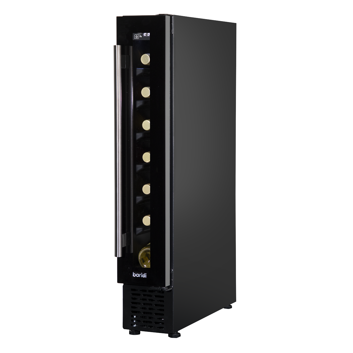 Baridi Extra-Slim Wine Cooler Fridge, 7 Bottle, Black (DH76) (Factory Refurbished A)