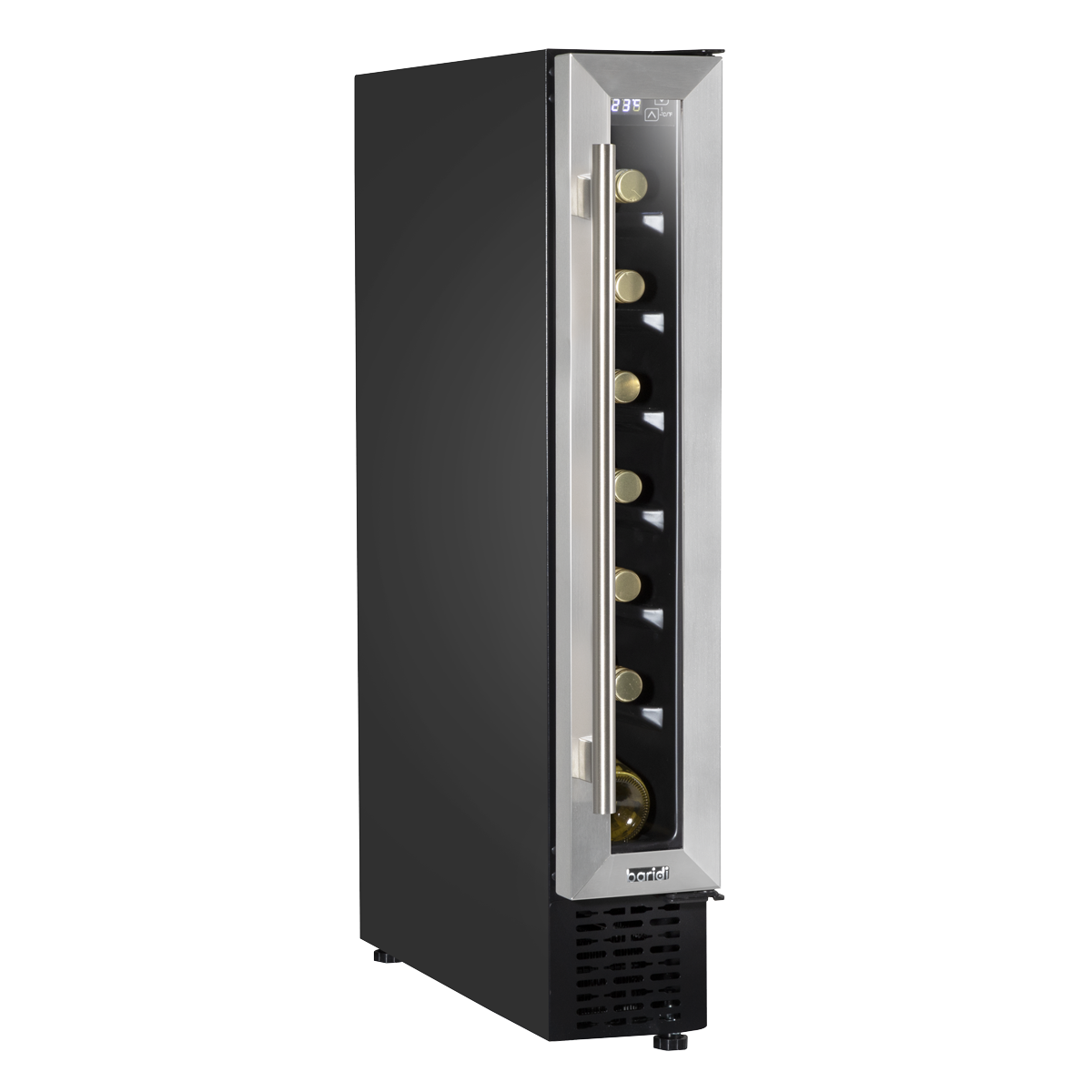 Baridi Extra-Slim Wine Cooler Fridge, 7 Bottle, Stainless Steel (DH77)