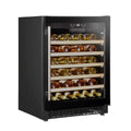 Baridi DH78 Under-Counter Freestanding Wine Cooler Fridge with Digital Touchscreen Controls & LED Light, 54 Bottle Capacity, Black