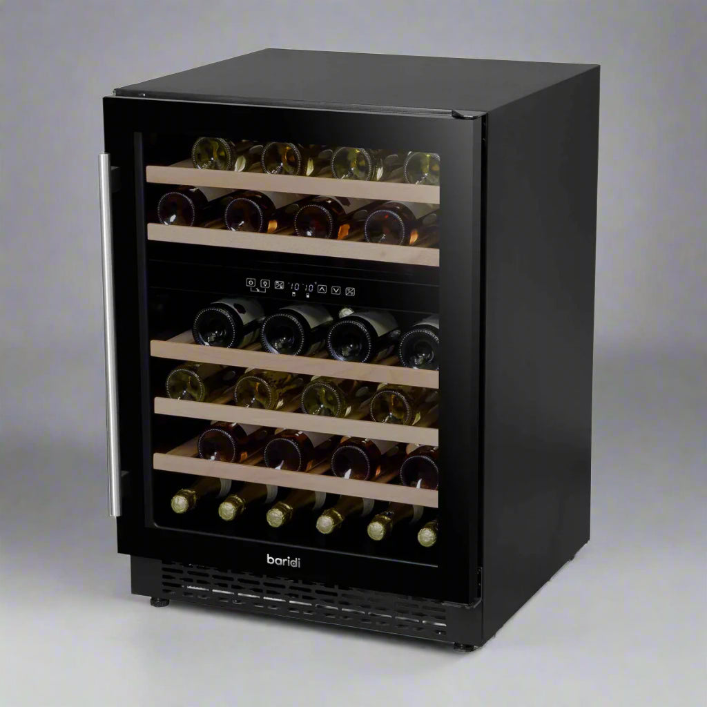 Baridi 46 Bottle Under-Counter/Freestanding Dual Zone Fridge & Cooler 60cm