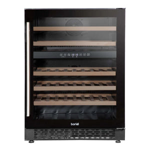 Baridi DH79 Dual Zone Under-Counter Freestanding Wine Cooler Fridge with Digital Touchscreen Controls & LED Light, 46 Bottle Capacity, Black