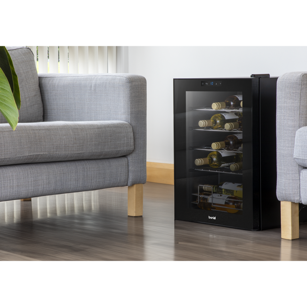Baridi Wine Cooler Fridge, 20 Bottle, Black (DH8) (Factory Refurbished A)