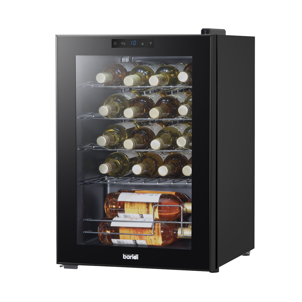 Baridi Wine Cooler Fridge, 20 Bottle, Black (DH8) (Factory Refurbished A)