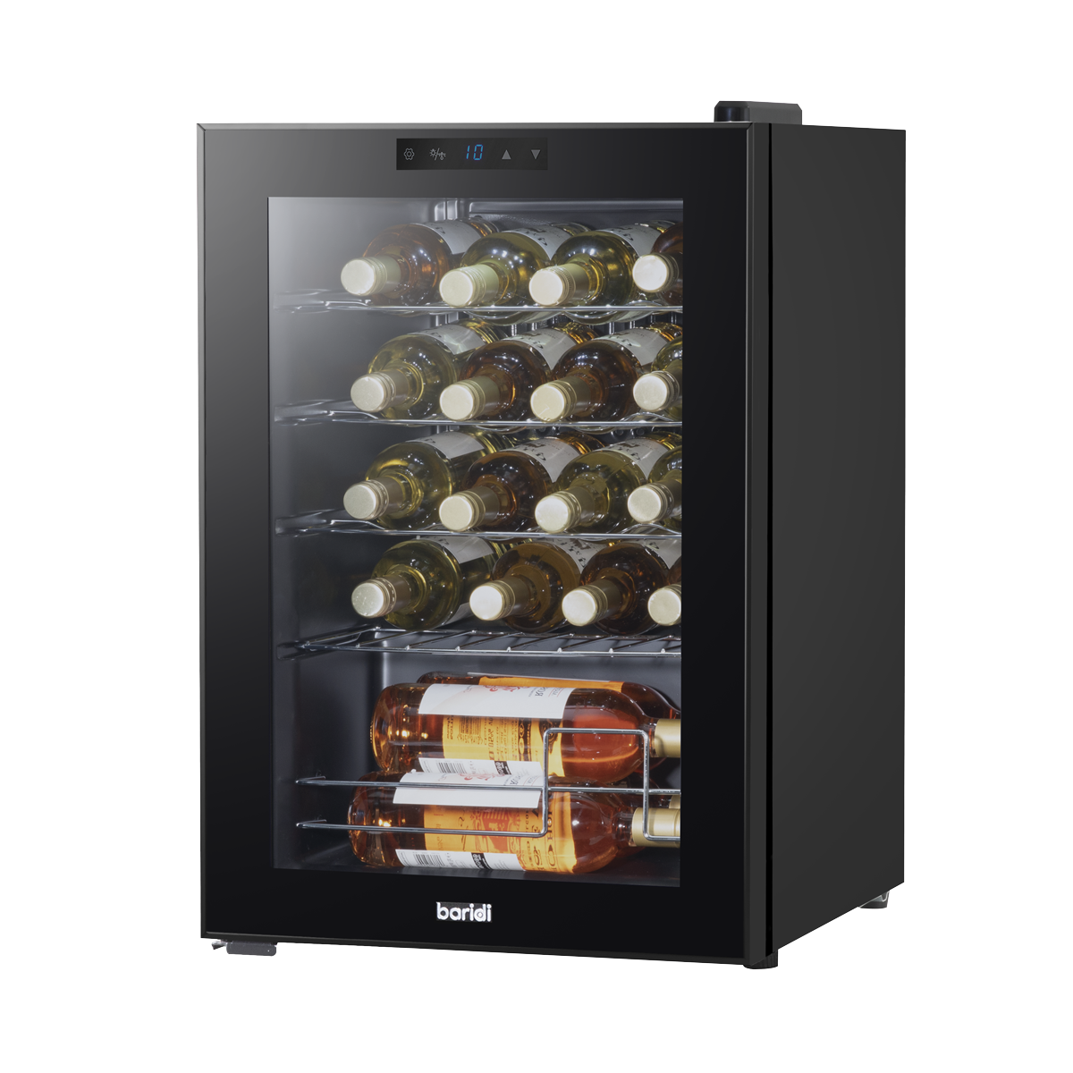 Baridi Wine Cooler Fridge, 20 Bottle, Black (DH8) (Factory Refurbished A)