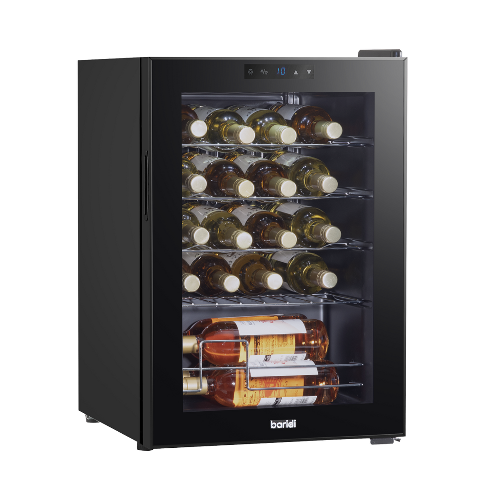 Baridi Wine Cooler Fridge, 20 Bottle, Black (DH8) (Factory Refurbished A)