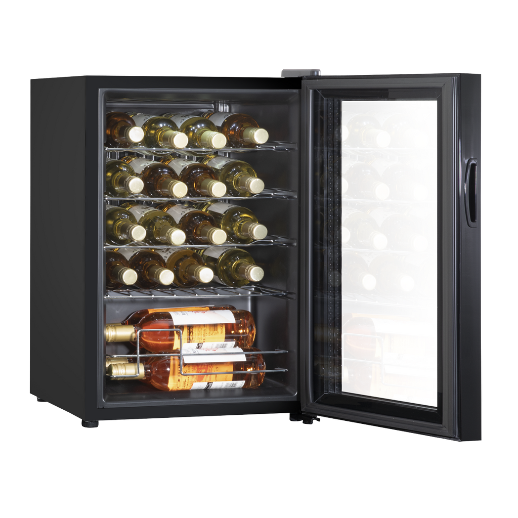 Baridi Wine Cooler Fridge, 20 Bottle, Black (DH8) (Factory Refurbished A)